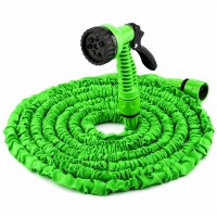 Шланг для полива растяжной Хhose в растянутом состоянии 15 м Зеленый