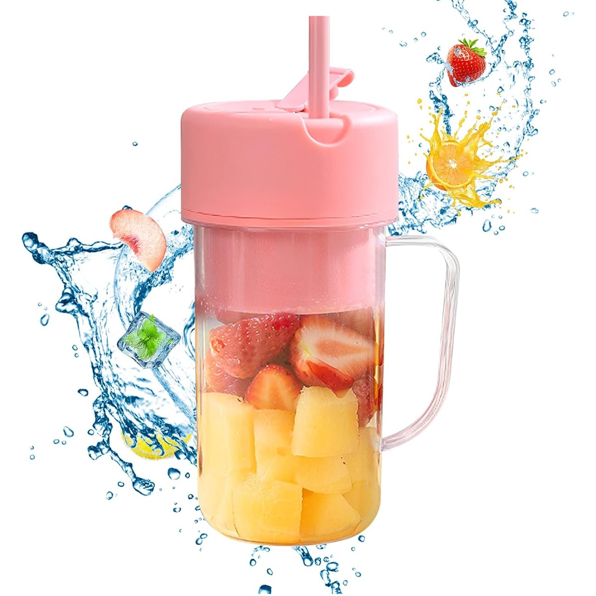 Портативний блендер з трубочкою для смузі CRUSHER JUICER