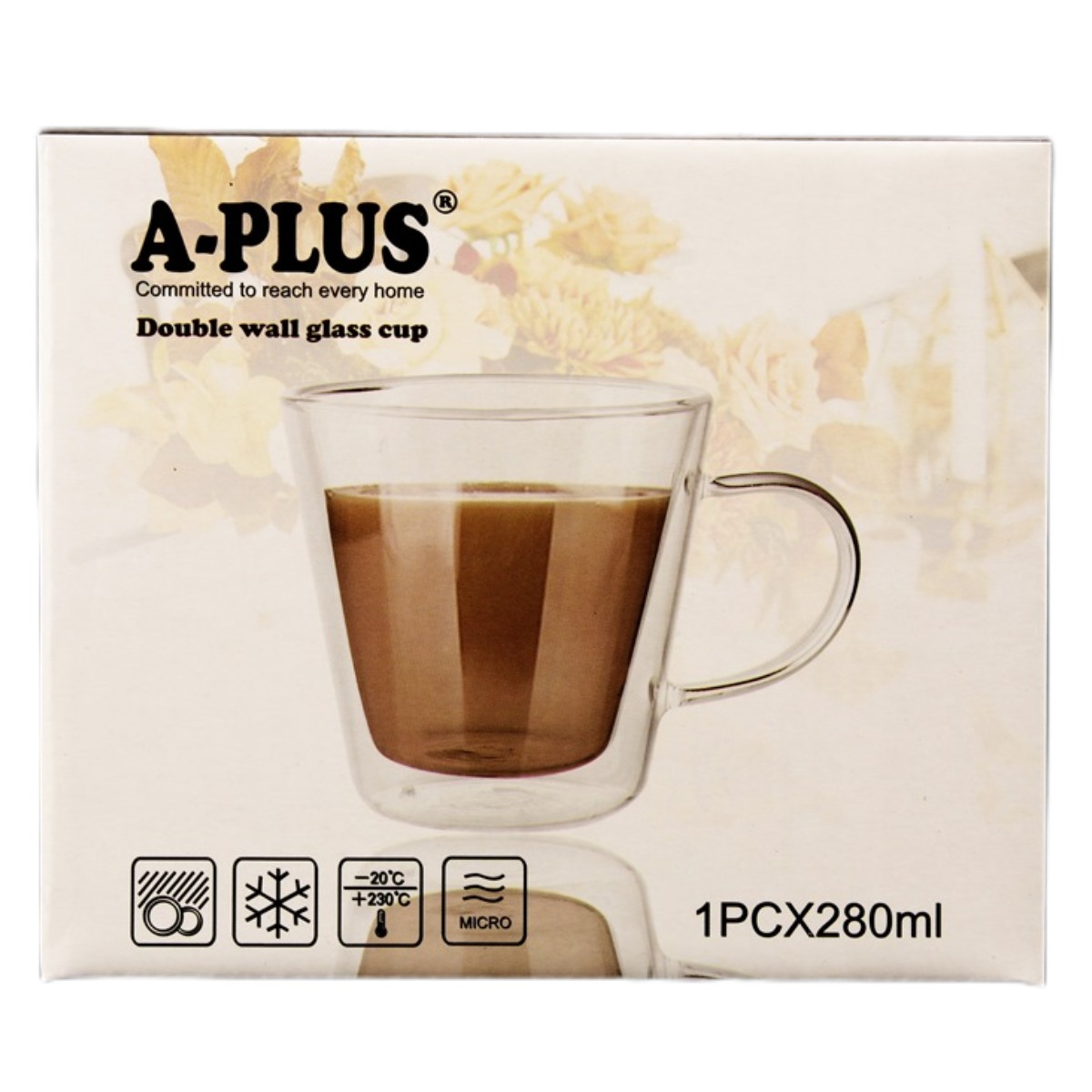 Чашка с двойными стенками A-PLUS 280 мл (7020 GB)