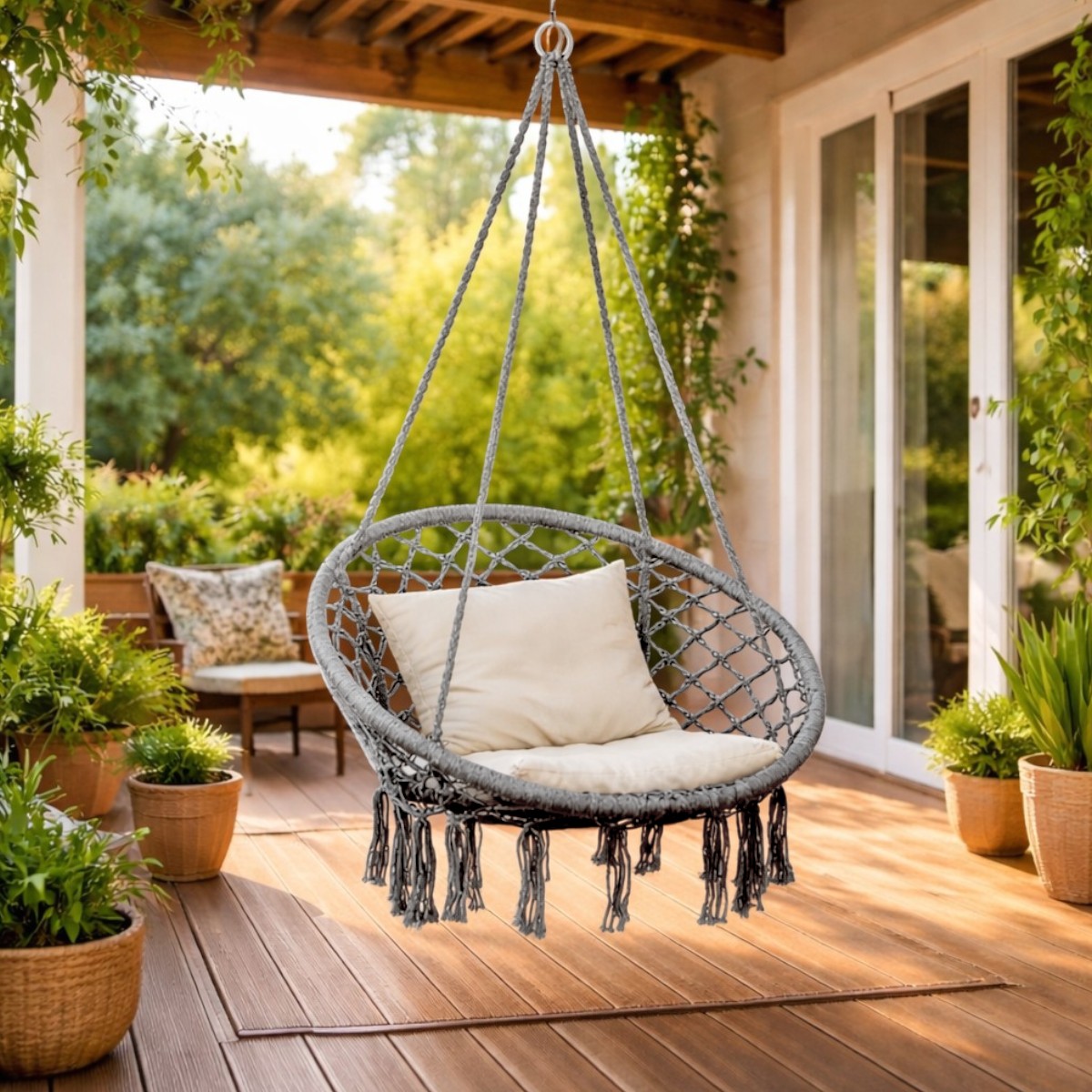 Кресло подвесное бразилийское качели гамак Hanging Chair 60 х 80 х 120 см (6080)