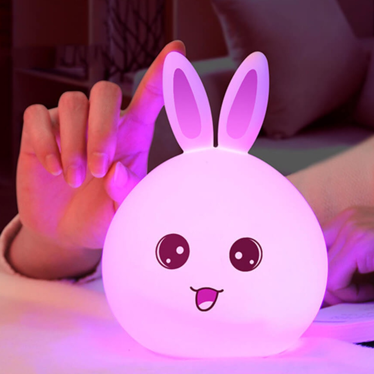 Ночник аккумуляторный силиконовый LED Rabbit Soft Touch "Зайчик" 
