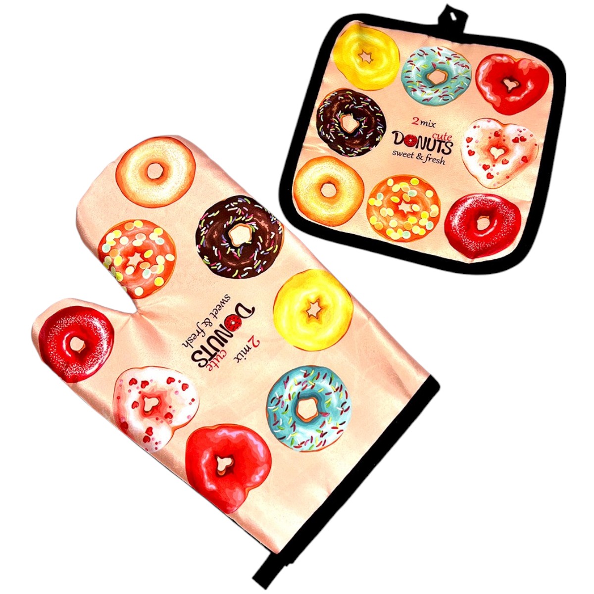 Набор перчатка и прихватка Donuts (R32344)