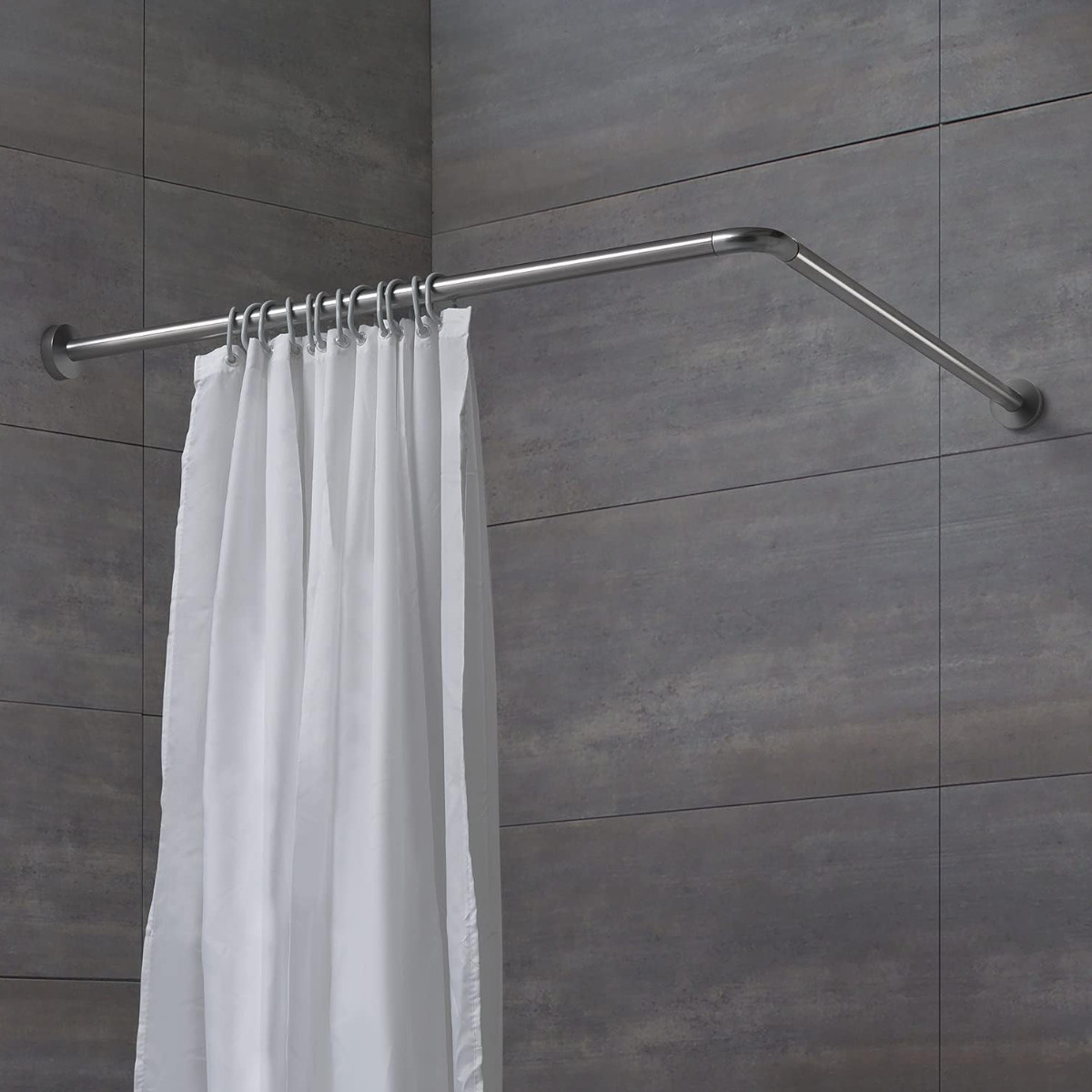 Карниз для ванной CORNER SHOWER CURTAIN ROD угловой 80 х 80 см (R35994) Хром