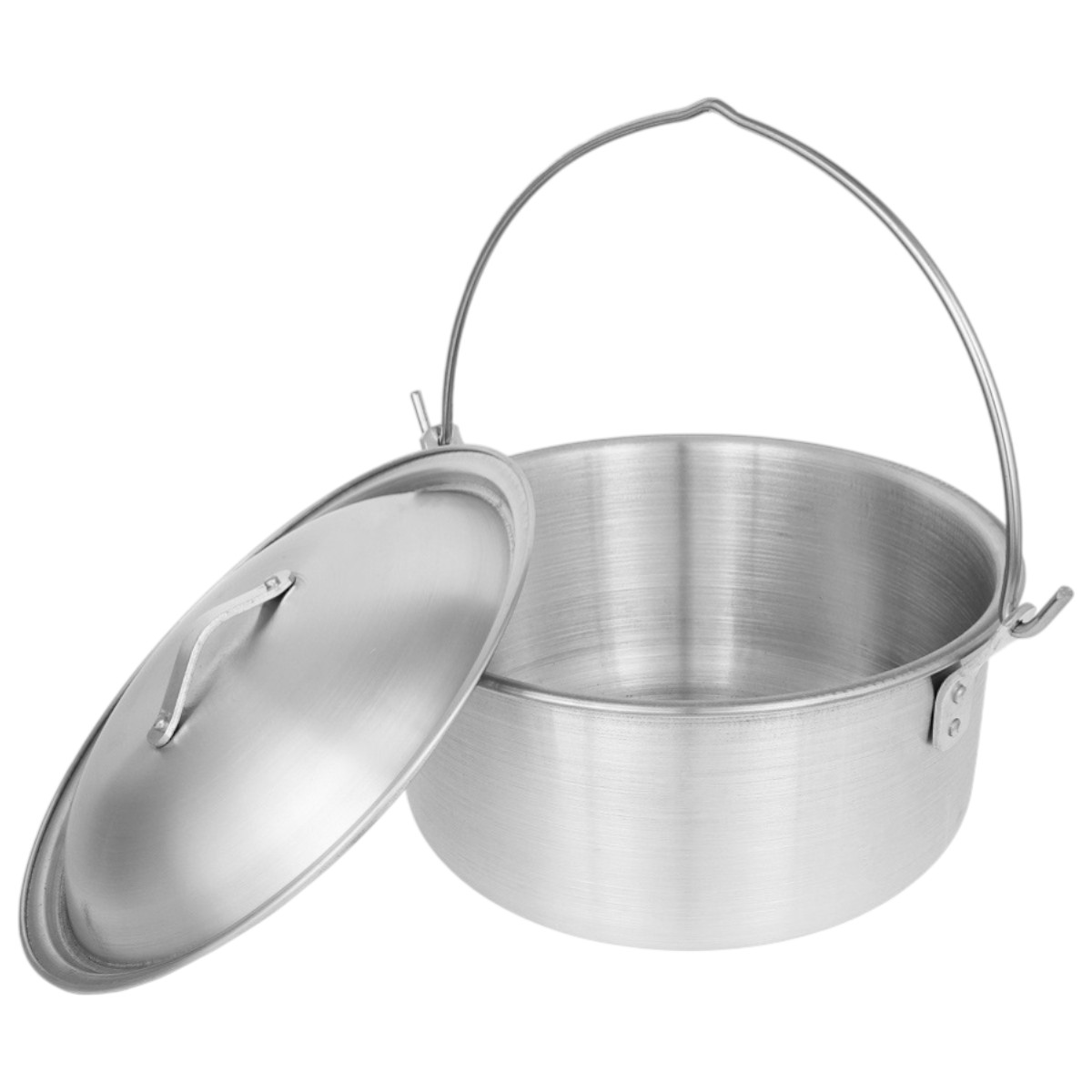 Казан походный рыбацкий алюминиевый Camping Cauldron 3 л с дужкой и крышкой (R93629-23.5)