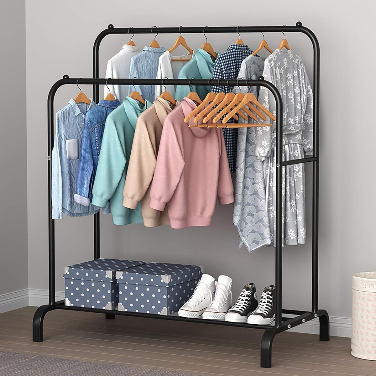 Вешалка напольная для одежды Double Pole Hanger (TW-605)