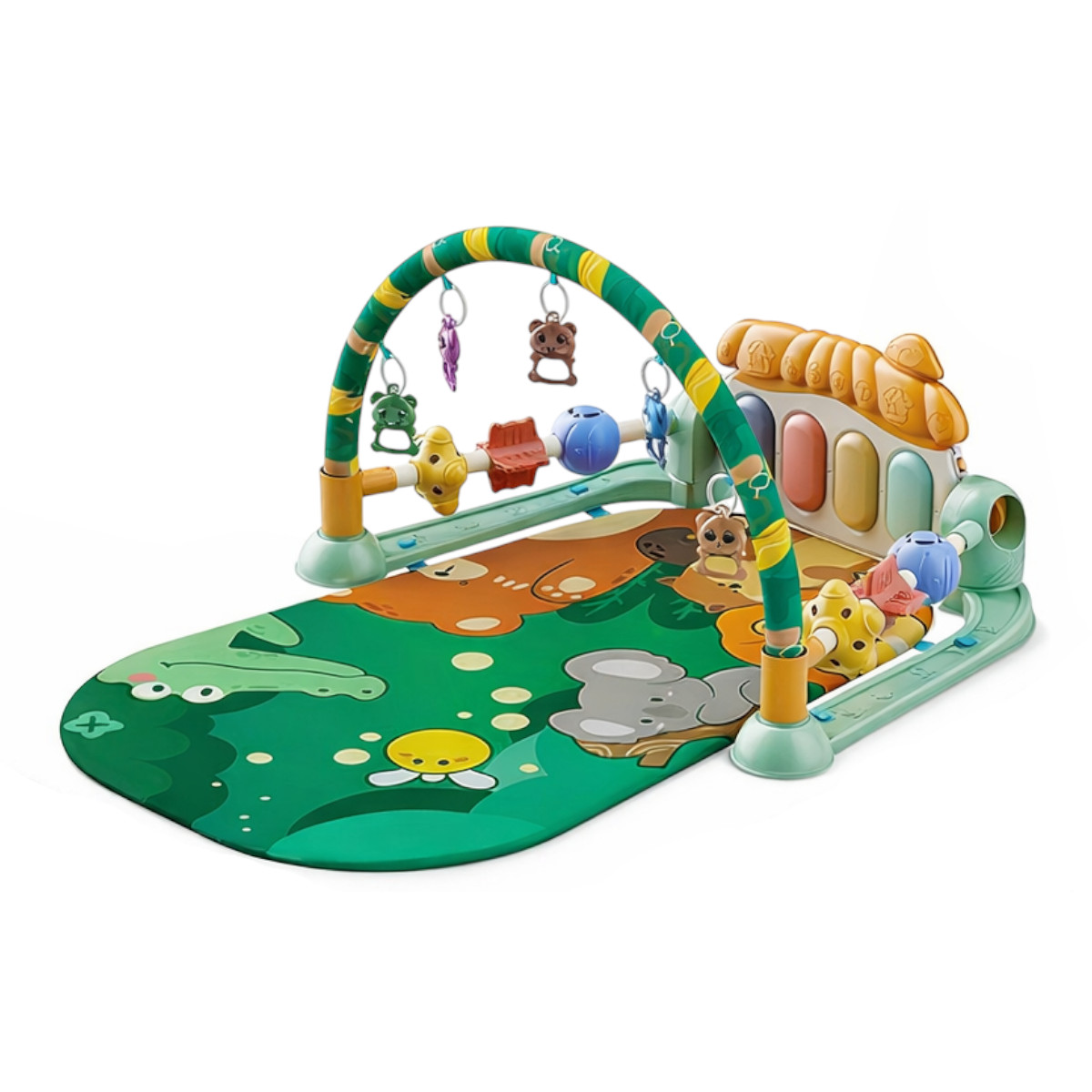 Розвиваючий килимок для дітей Baby Gym з дугою, піаніно та підвісками (88619-4)