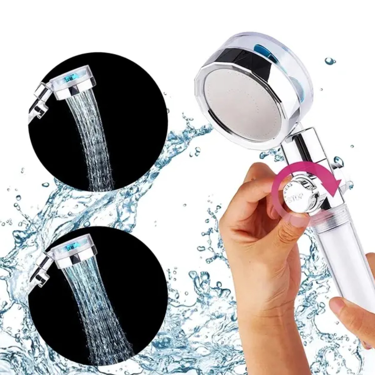 Насадка для душу з вентилятором TURBOCHARGED SHOWER HEAD 