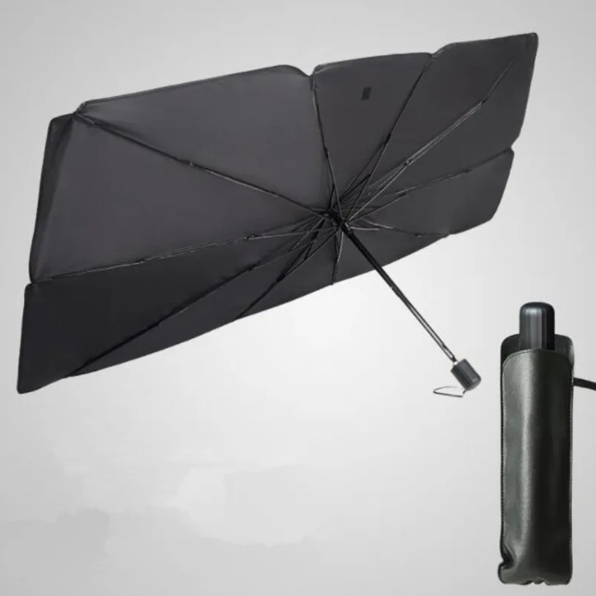 Сонцезахисна шторка-парасолька на лобове скло авто Car Umbrella 130 х 76 см (R98187)