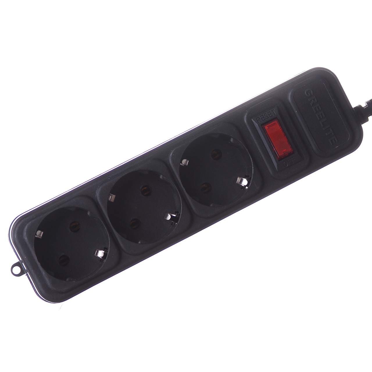 Удлинитель Greelite на 3 розетки 1.8 м Black