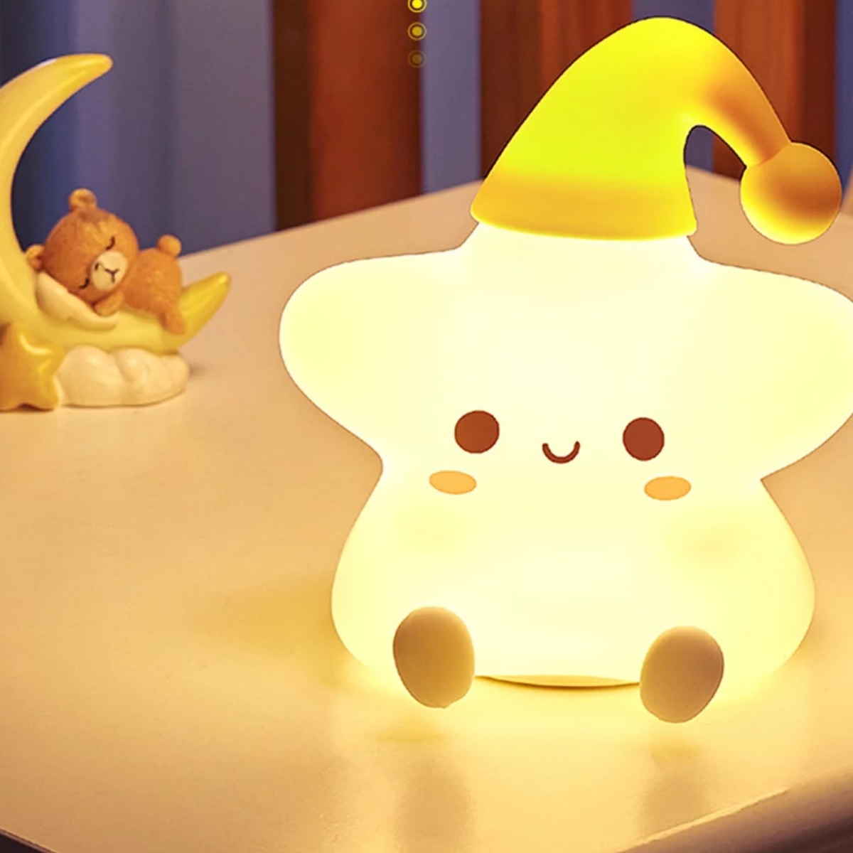 Нічник акумуляторний силіконовий LED Losso "Зірочка" 