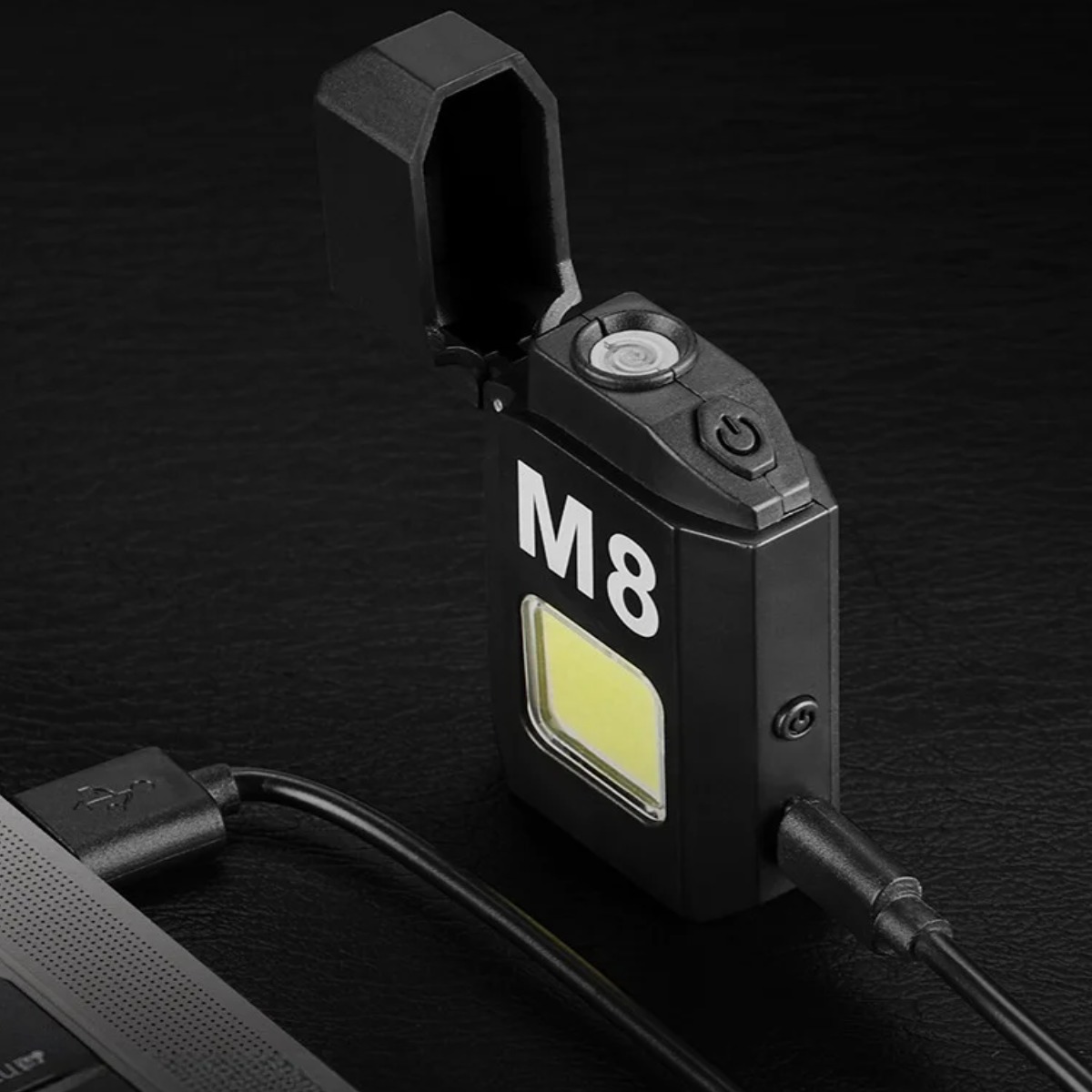Акумуляторна запальничка USB з ліхтариком M8 (6002) 