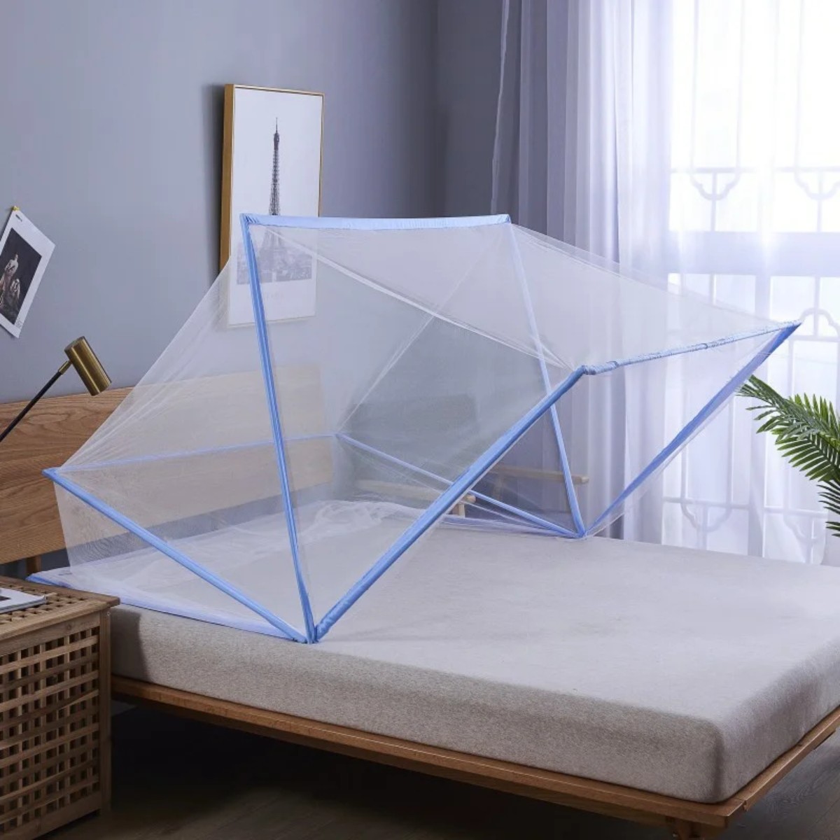 Складна москітна сітка на ліжко Mosquito Net 160 х 190 см