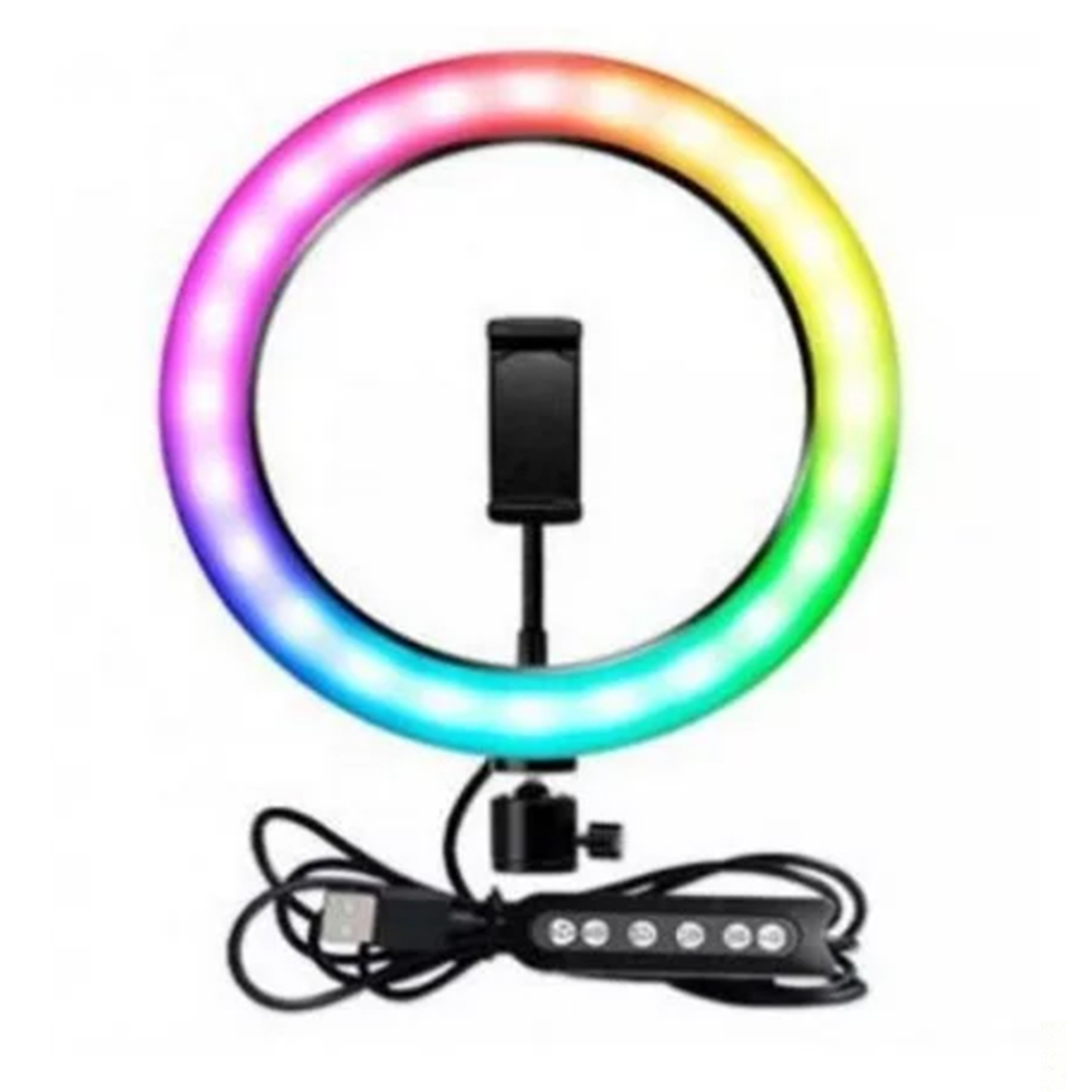 Кольцевая LED лампа для селфи MJ26 RGB