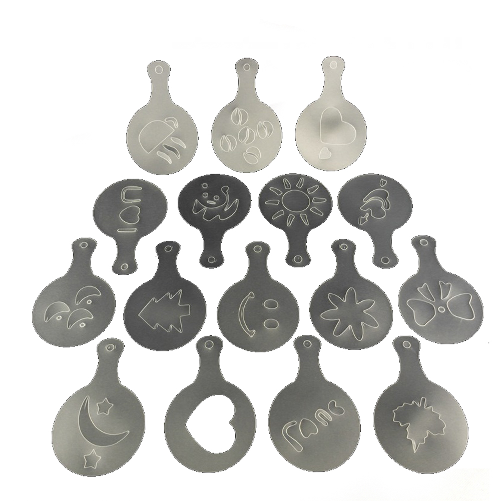 Трафарети для кави Coffe Stencils 16 шт (16 PP)