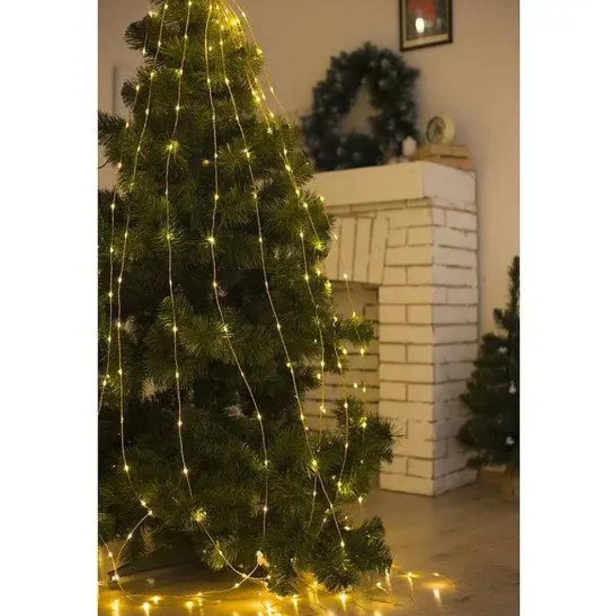 Гірлянда новорічна Ledlight "Кінський хвіст" 2 м х 10 ниток по 20 LED (RD9021) Золото