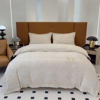 Велюровое постельное белье Евро KOLOCO Cienovhy (42502) Айвори