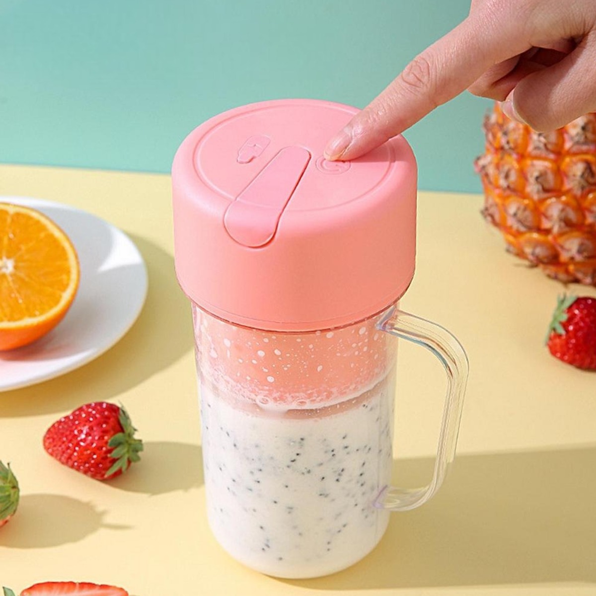 Портативний блендер з трубочкою для смузі CRUSHER JUICER