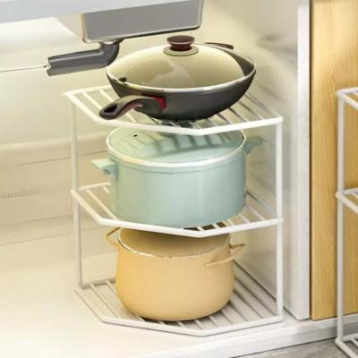 Полка-органайзер кухонная Storage Rack 3 яруса 25 х 25 х 36 см (M50210-M) (Белый)