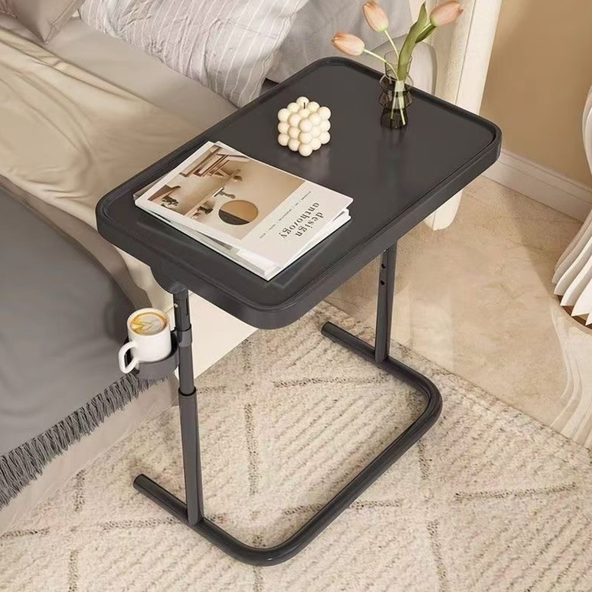 Столик для ноутбука на колесиках с регулировкой высоты Laptop Table 47 х 35 х 66-76 см (3547)