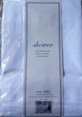Шторка для ванной Shower Curtain 1.8 х 1.8 м (R84156) (Белый)