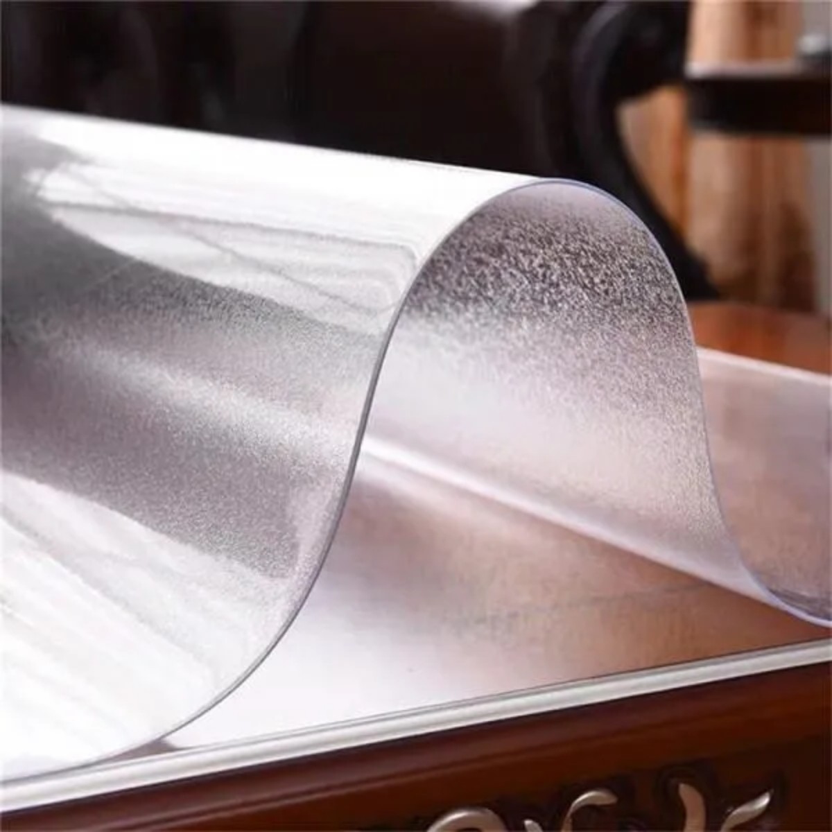 Клейонка на стіл рифлена М'яке скло Stains Embossing 0.8 мм (MA-5184-0.8)