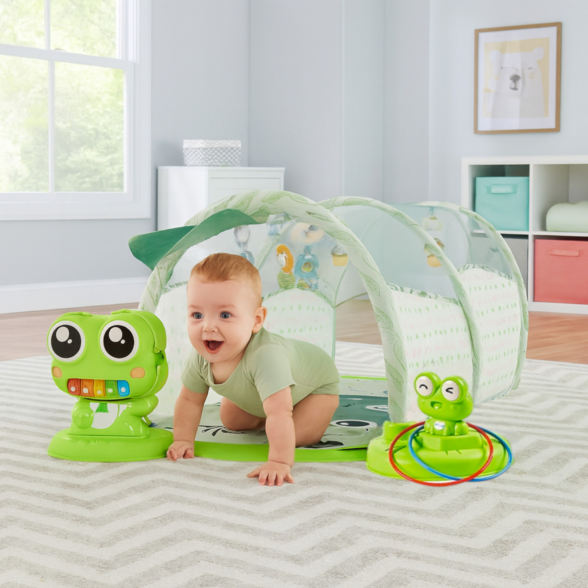 Игровой туннель для детей Tunnel Tents с музыкой, подсветкой, игра с кольцами (YK 7017 A)