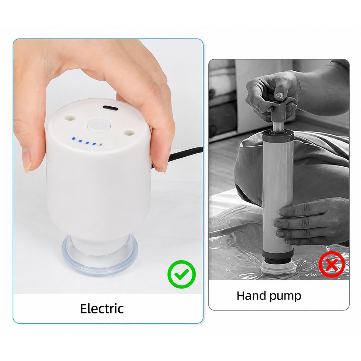 Електричний насос для вакуумних пакетів для відкачування повітря Electric Pump 5.5 х 12 см (R37433)