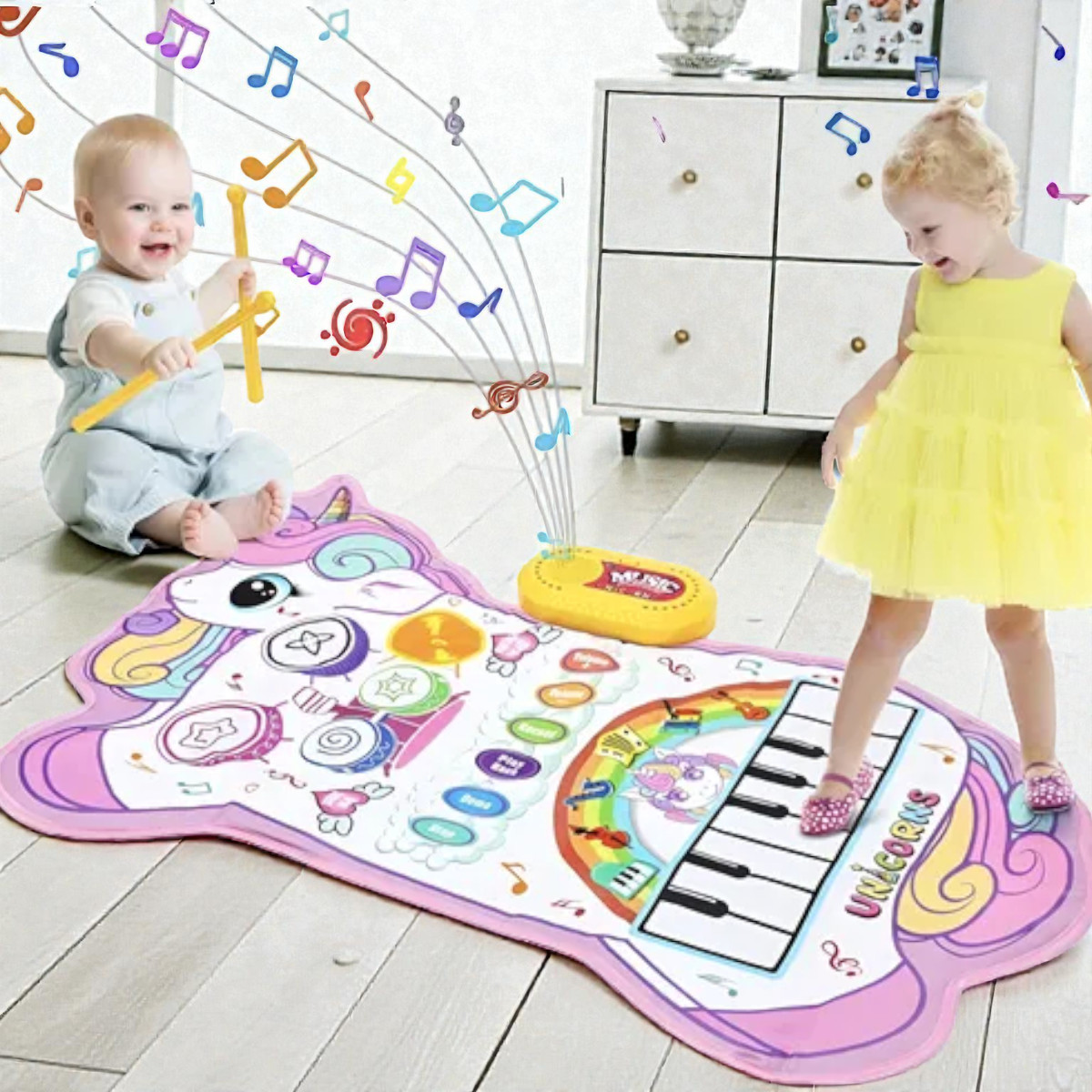 Дитячий музичний килимок 2 в 1 Music Blanket іграшка зі звуками для дітей (YYD-01)