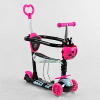 Самокат_5в1_S_4101_(1)_Best_Scooter_АБСТРАКЦИЯ_с_защитным_бампером_PU_колеса_ПОДСВЕТКА__КОЛЕС_в_коро