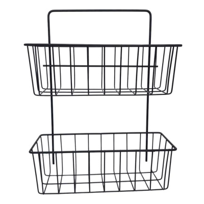 Полка настенная Modern Home 2 яруса 25.5 х 10 х 33.5 см (M50231) (Черный)