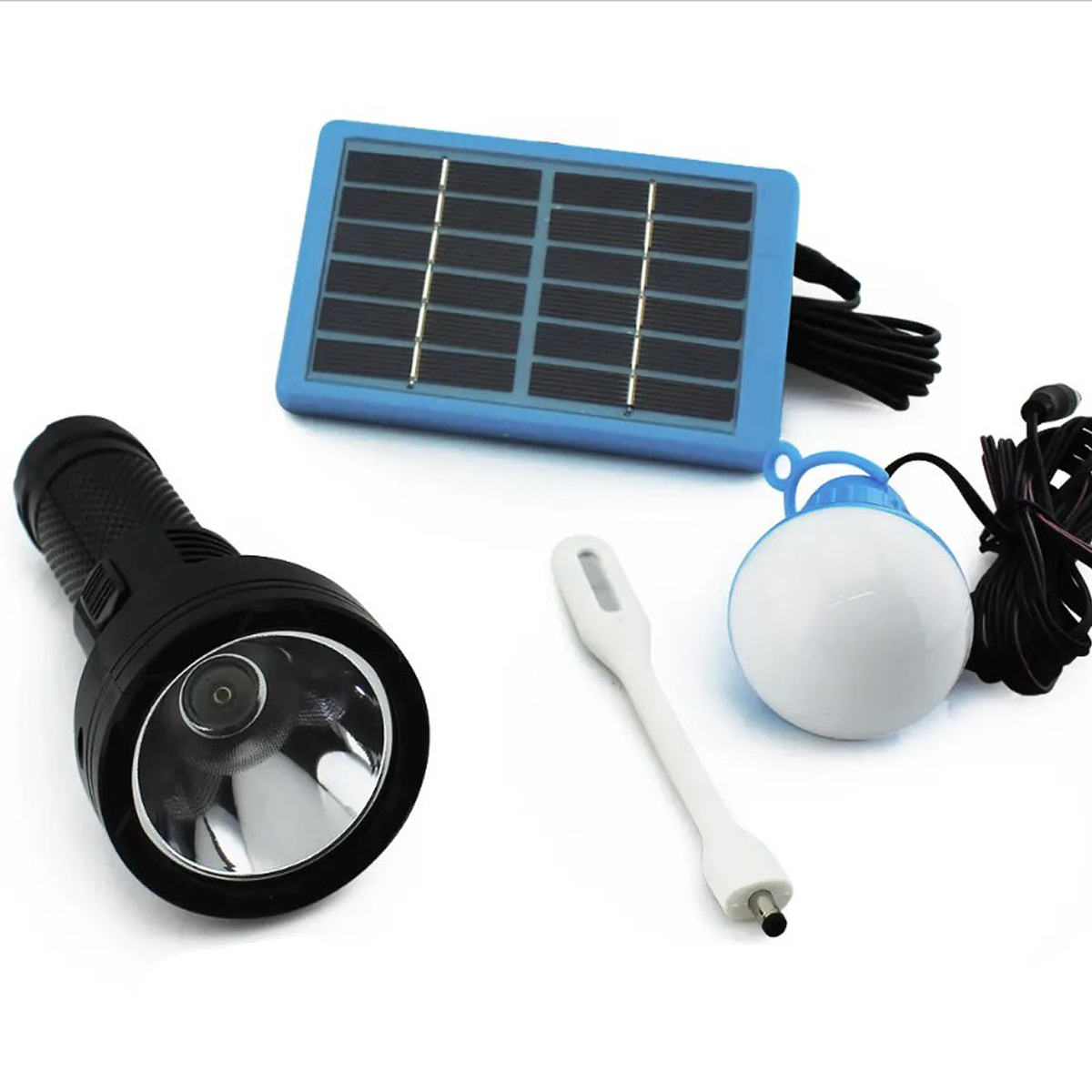 Фонарик ручной Bailong BL YW-038 hand torch +bulb+solar 