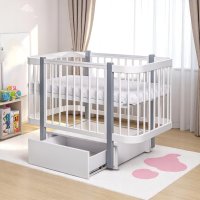 Кроватка детская маятник с ящиком Deson 