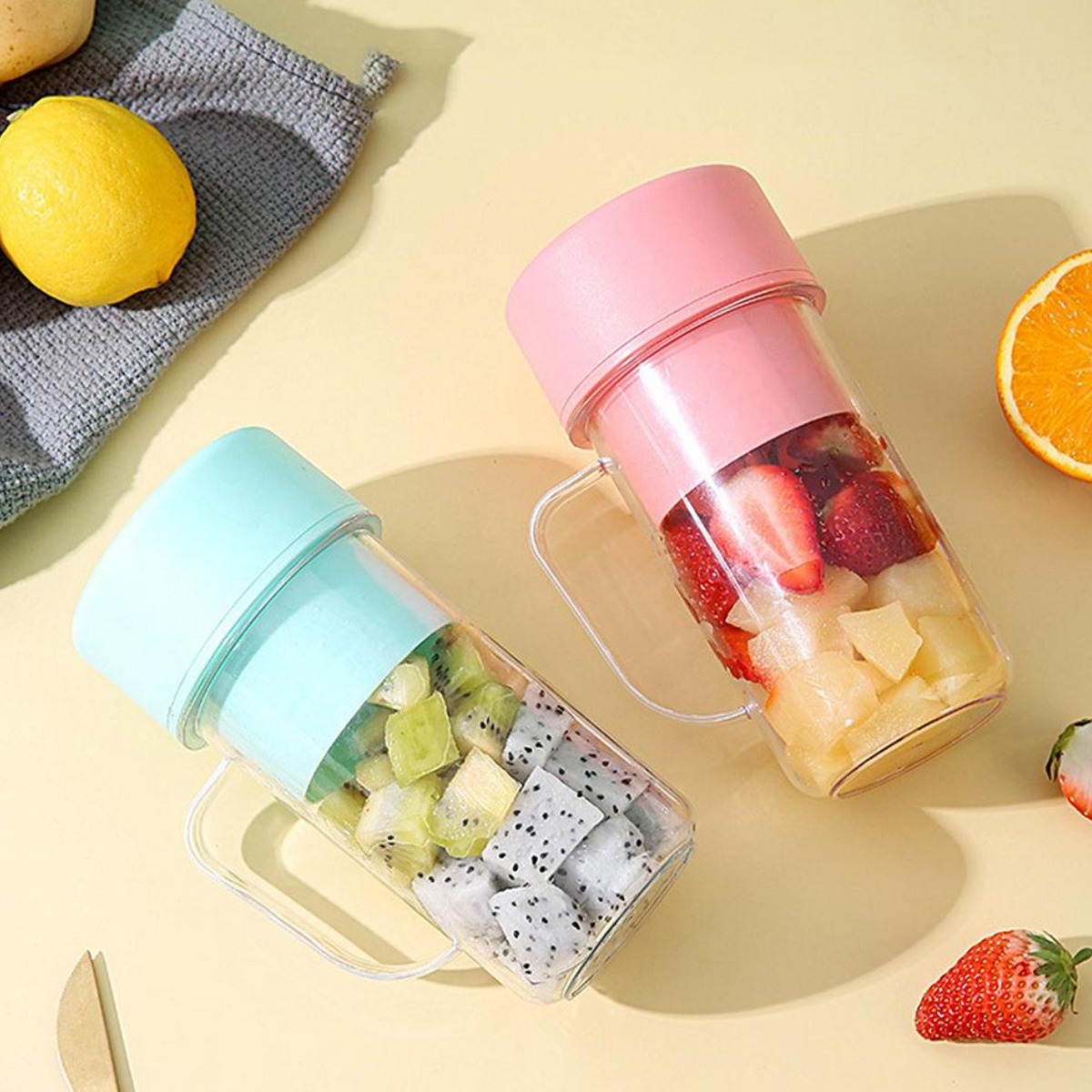 Портативний блендер з трубочкою для смузі CRUSHER JUICER
