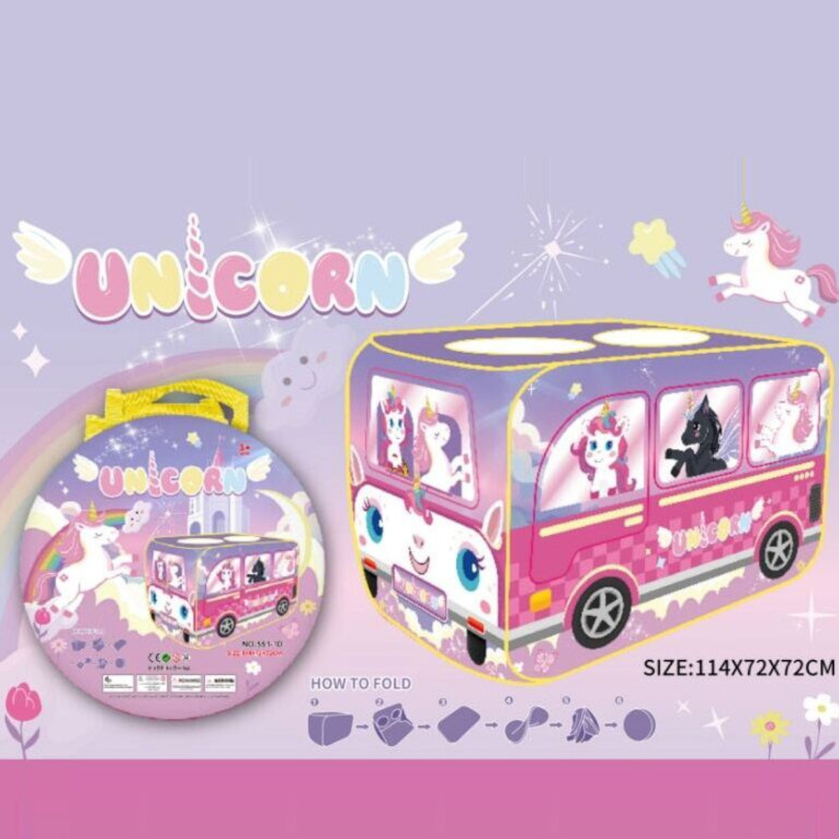 Детская игровая палатка Kid`s Tent "Unicorn" 114 х 72 х 72 см (551-10) 