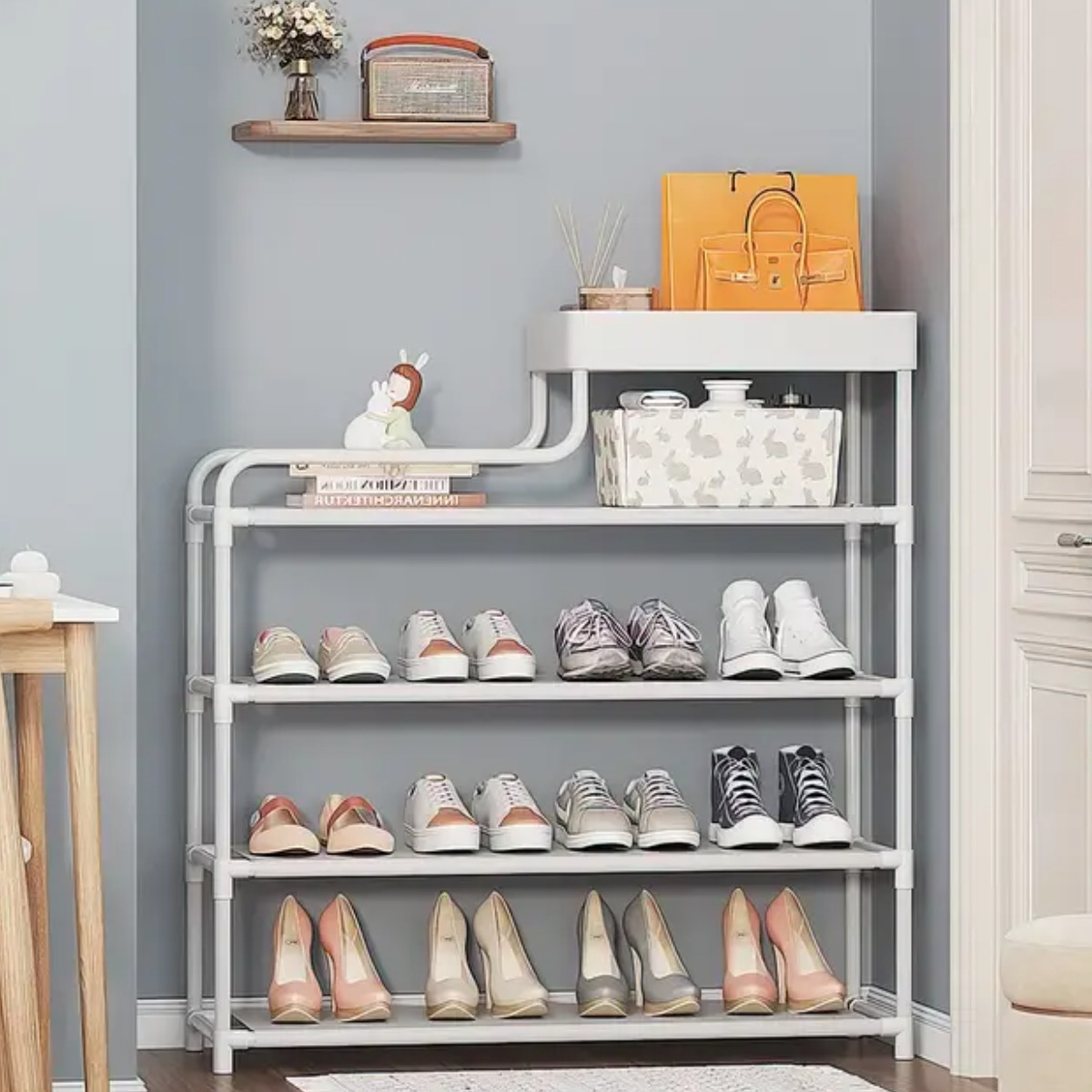 Полка для обуви Multifunctional Storage Shoe Rack 5 полок (Белый)