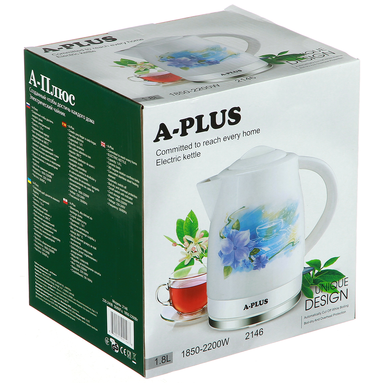 Електрочайник керамічний A-PLUS 1.8 л (2146)