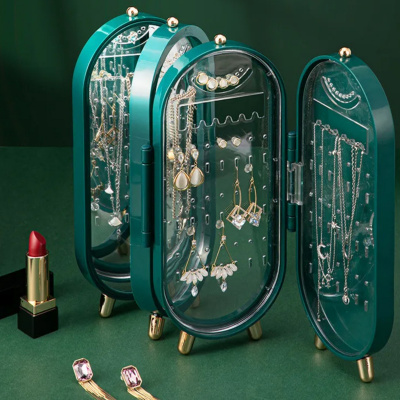 Шкатулка с зеркалом для хранения ювелирных украшений Jewelry Storage Box (Зелёный)