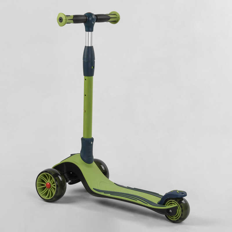 Самокат_трехколесный_С-04909_Best_Scooter_(4)_складной_алюминиевый_руль_3_колеса_PU_со_светом_d=12_с