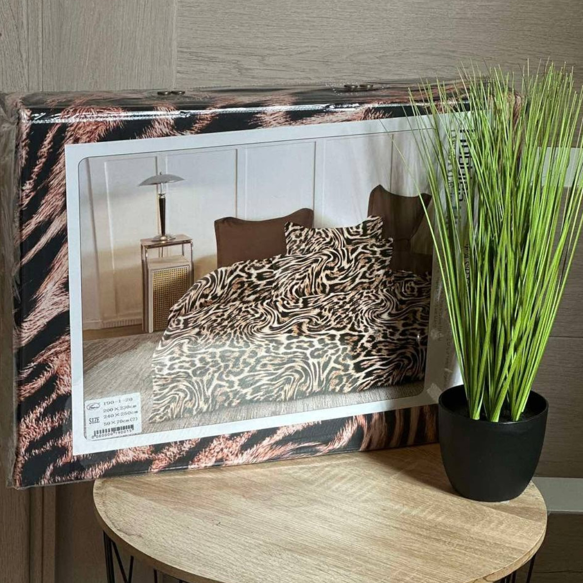Постільна білизна Євро KOLOCO "Animal Print" фланель (42860)