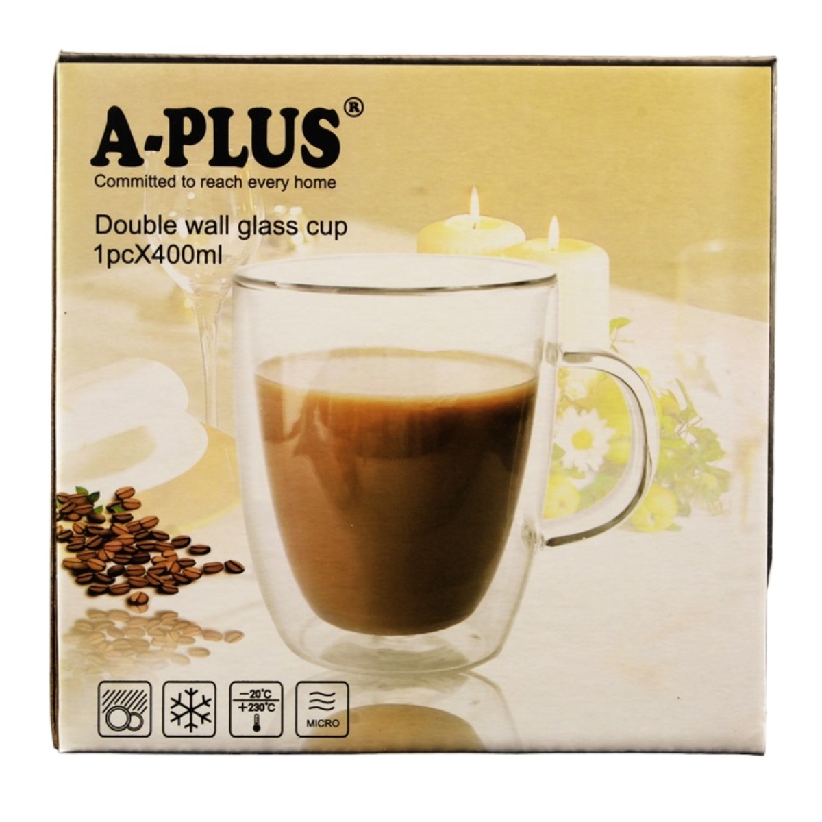 Чашка с двойными стенками A-PLUS Tea 400 мл (7008 GB)