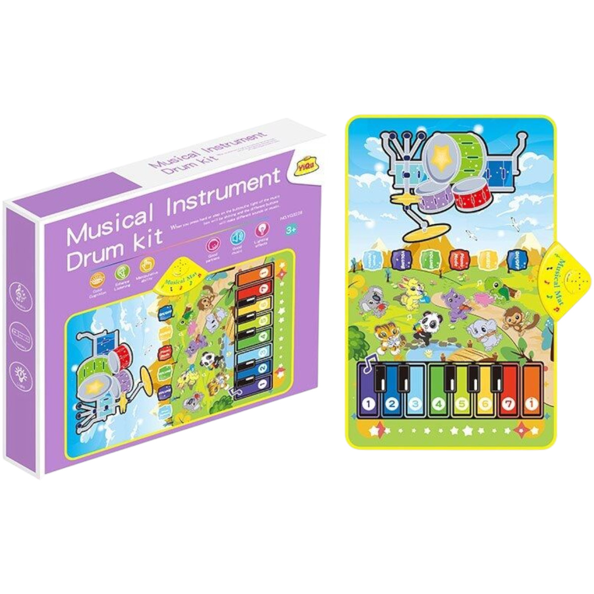 Музичний килимок Musical Instrument Drum Kit 2 в 1 Піаніно-ударник (YQ 3228)