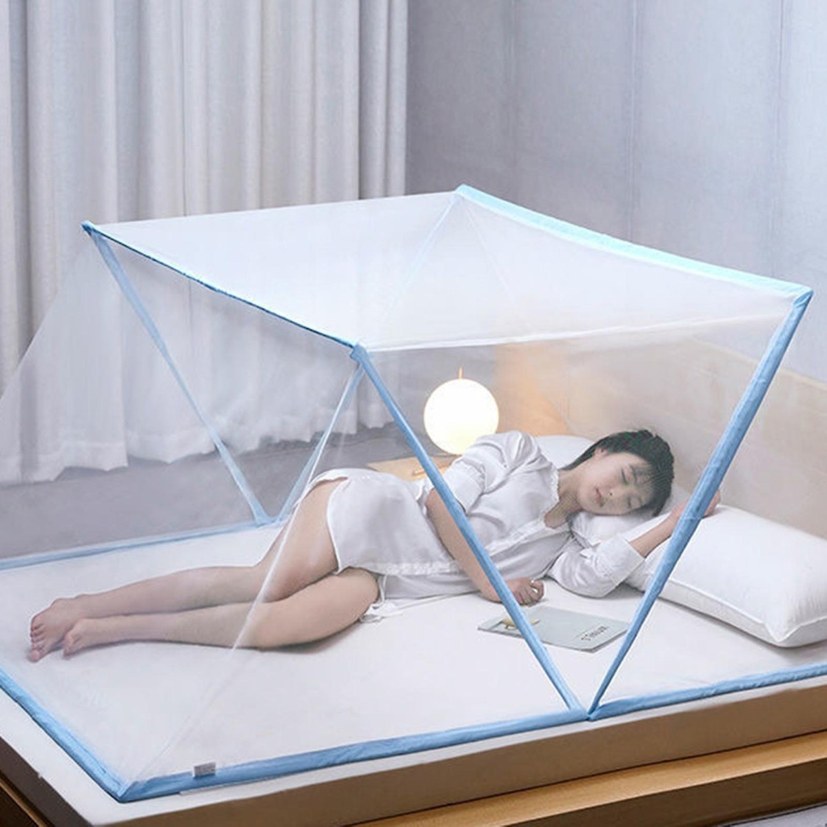 Складна москітна сітка на ліжко Mosquito Net 160 х 190 см