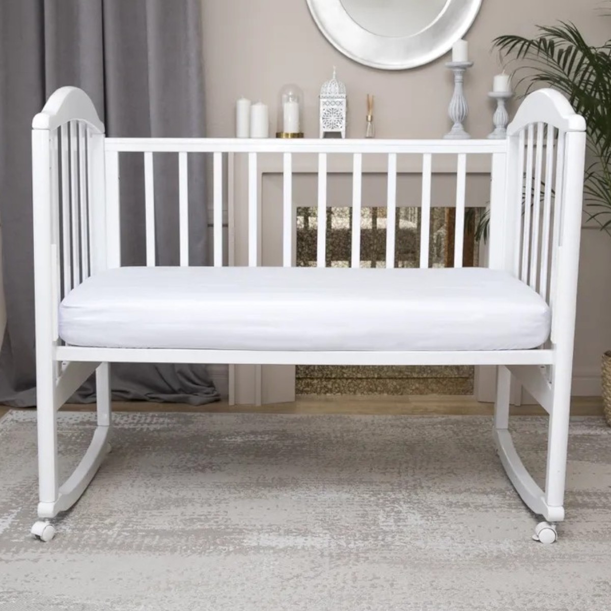 Простынь на резинке детская Bimbo 120 х 60 см (87167) Белый
