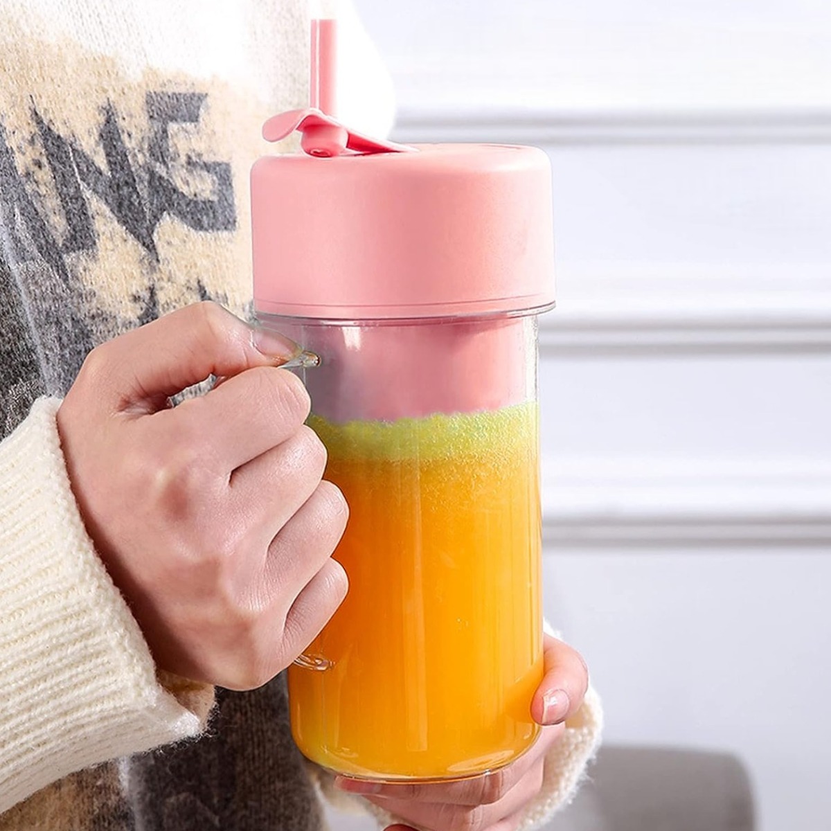 Портативний блендер з трубочкою для смузі CRUSHER JUICER