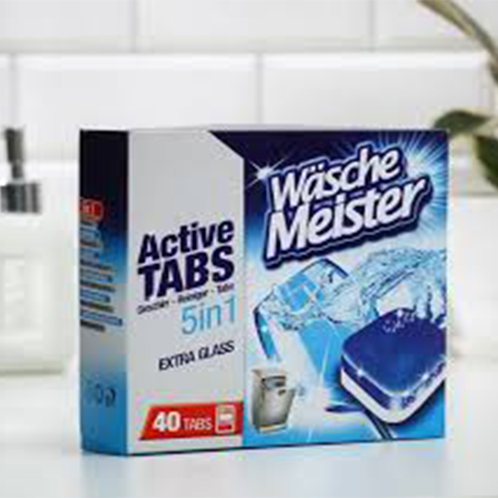 Таблетки для автоматических посудомоечных машин Wasche Mesiter Active Tabs 5in1 40шт