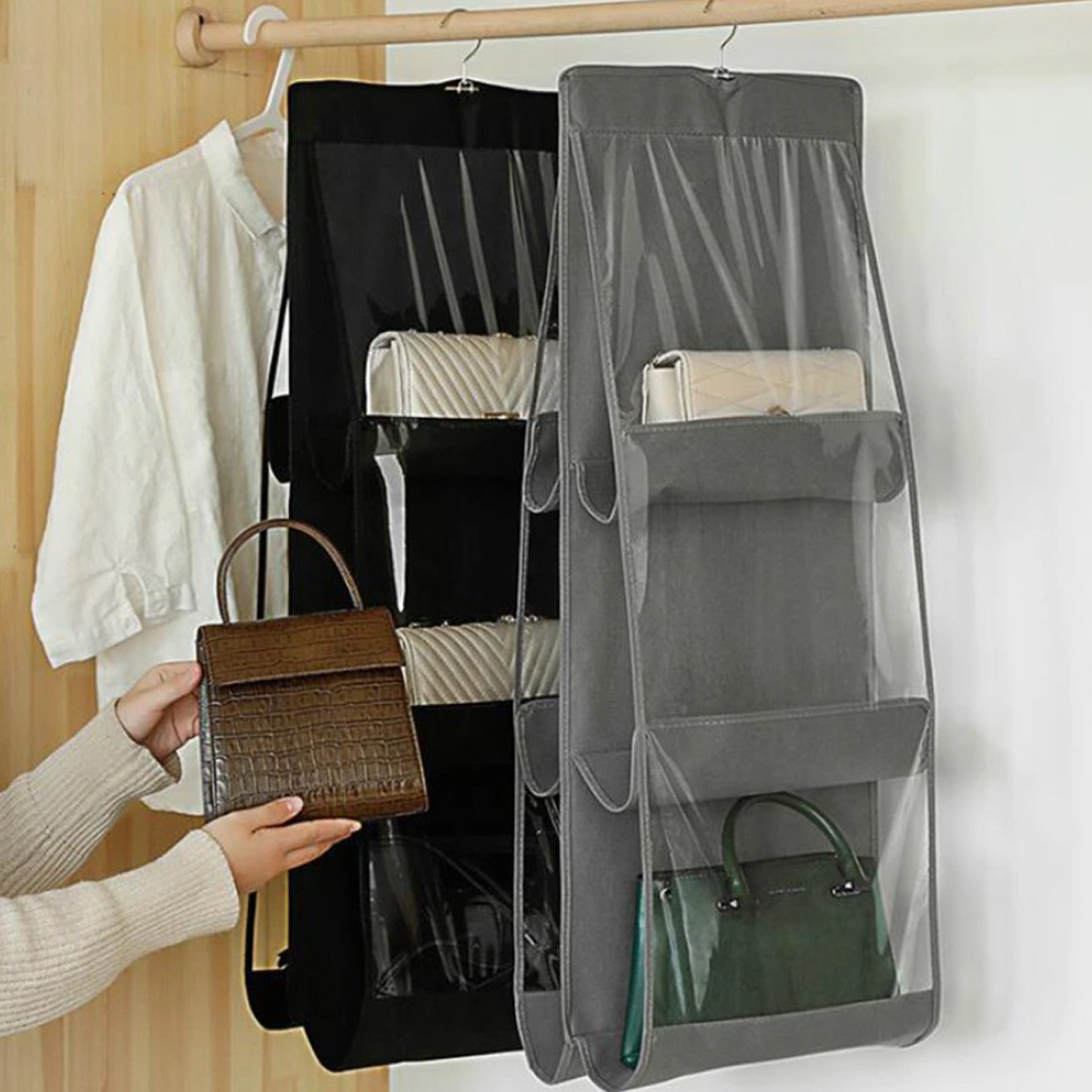 Органайзер для сумок подвесной Hanging Purse Organizer 35 х 90 см