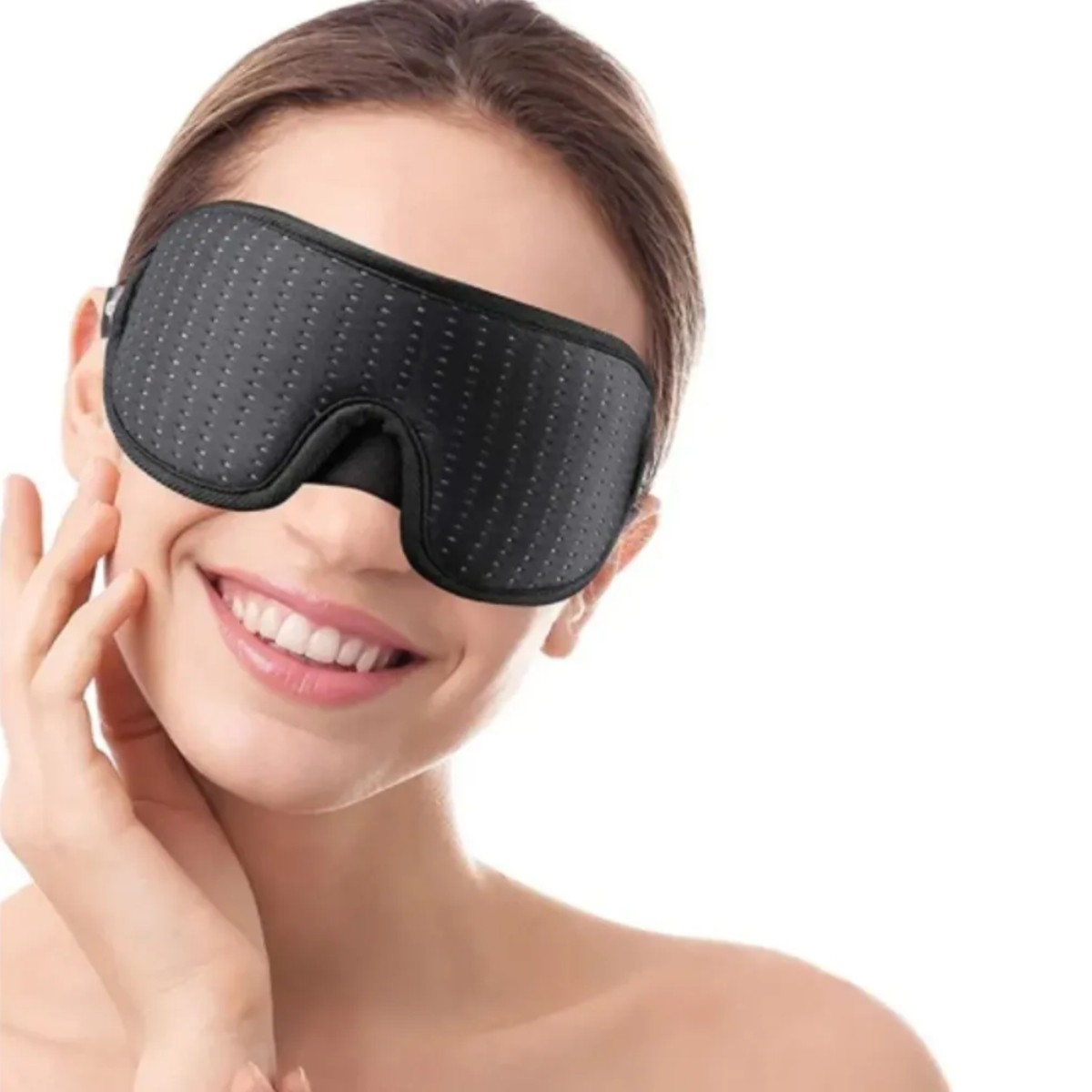 Маска на очі для сну та відпочинку з дихаючим ефектом 3D Sleep Eye Чорна