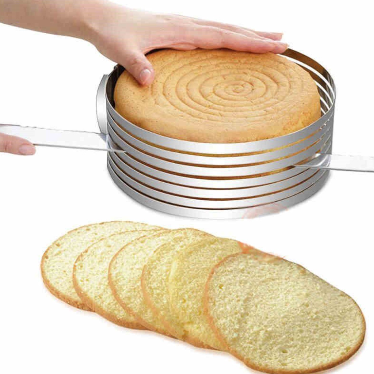 Форма раздвижная для нарезки бисквита Cake Slicing Tool (R89558-20) Круглая