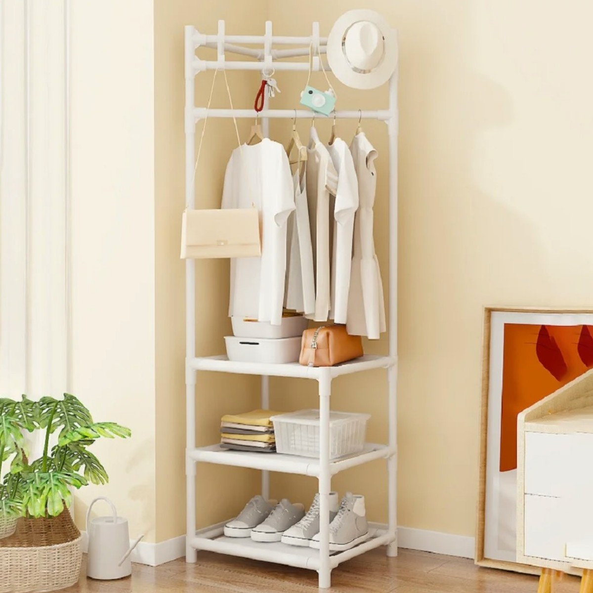 Вешалка угловая для одежды и обуви Loft  (Белый)