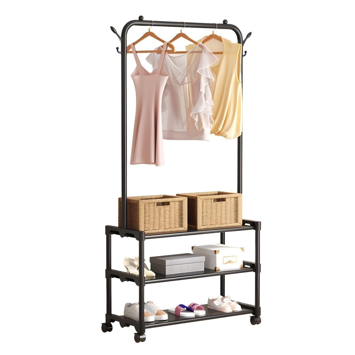 Вешалка-стойка для одежды и обуви Multifunctional Shoe & Hat Rack 56 х 34.5 х 162 см (R93316)